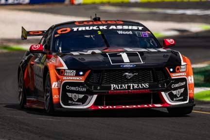 Mustang on the track