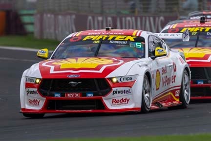 Mustang on the track