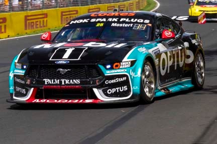 Mustang on the track