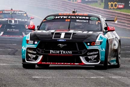 Mustang on the track