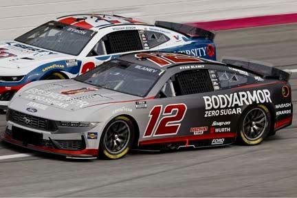 Mustang on the track