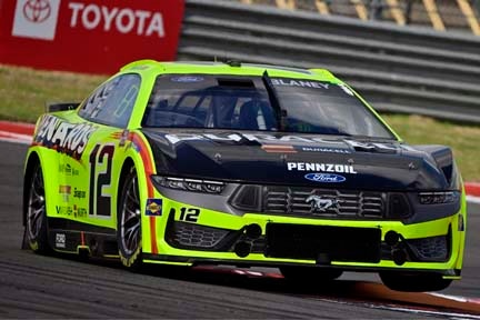 Mustang on the track