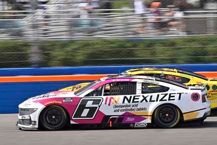 Mustang on the track