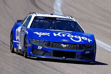 Mustang on the track