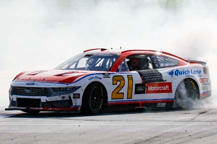 Mustang on the track