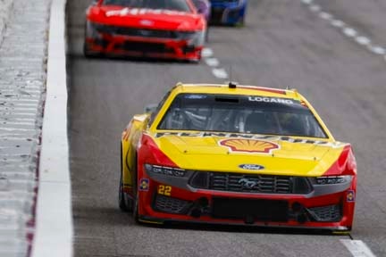Mustang on the track