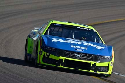 Mustang on the track