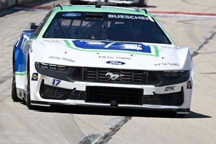 Mustang on the track