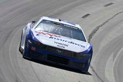 Mustang on the track