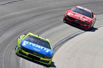 Mustang on the track