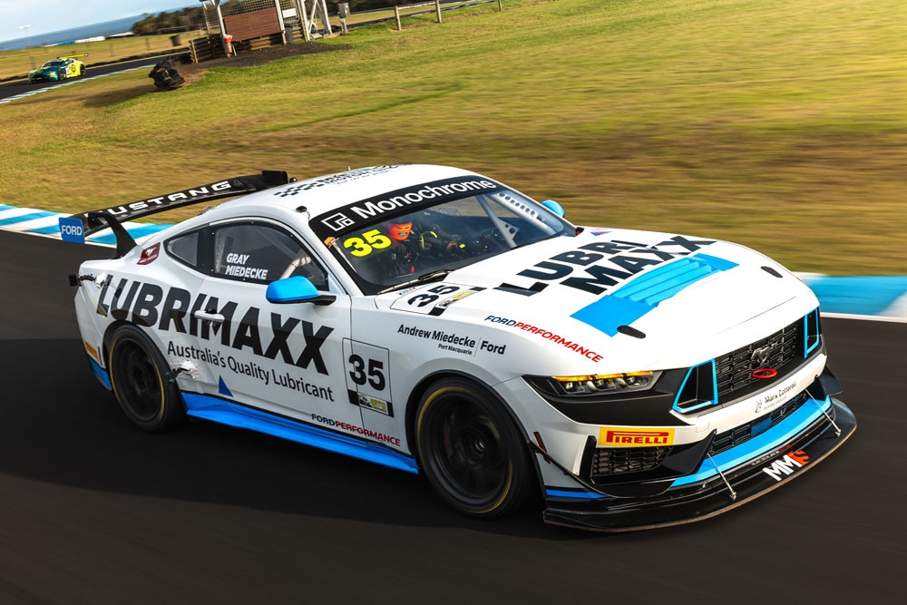 Mustang on the track