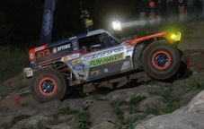 Ford Bronco 4600 climbing up rock hill