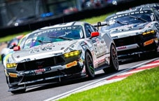 Ford Mustang on the track