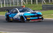 Ford Mustang on the track