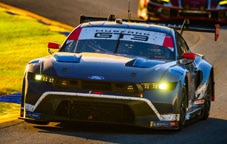 Ford Mustang on the track