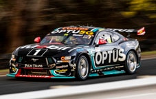 Ford Mustang on the track