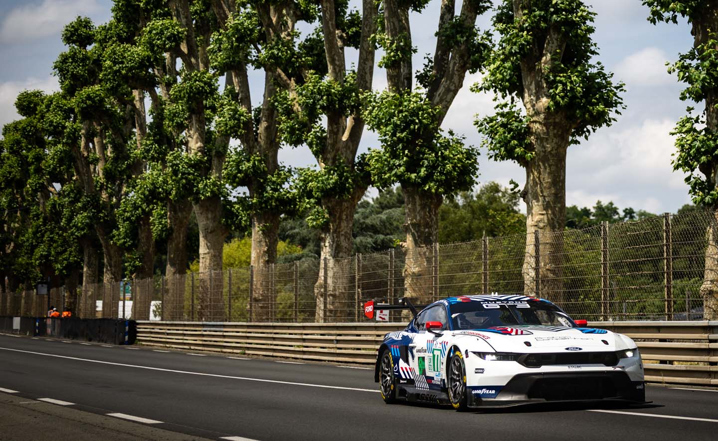 Mustang on the track