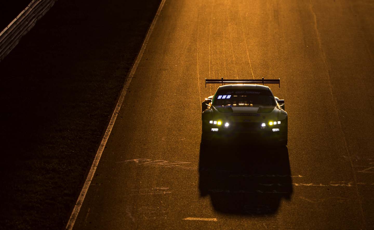 Mustang on the track