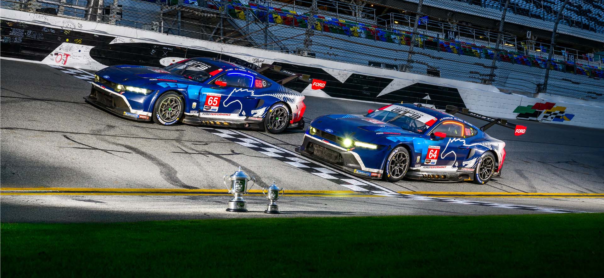 Mustang on the track