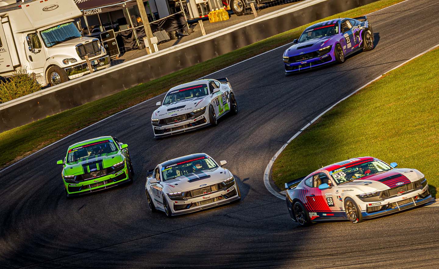 Mustangs on the track