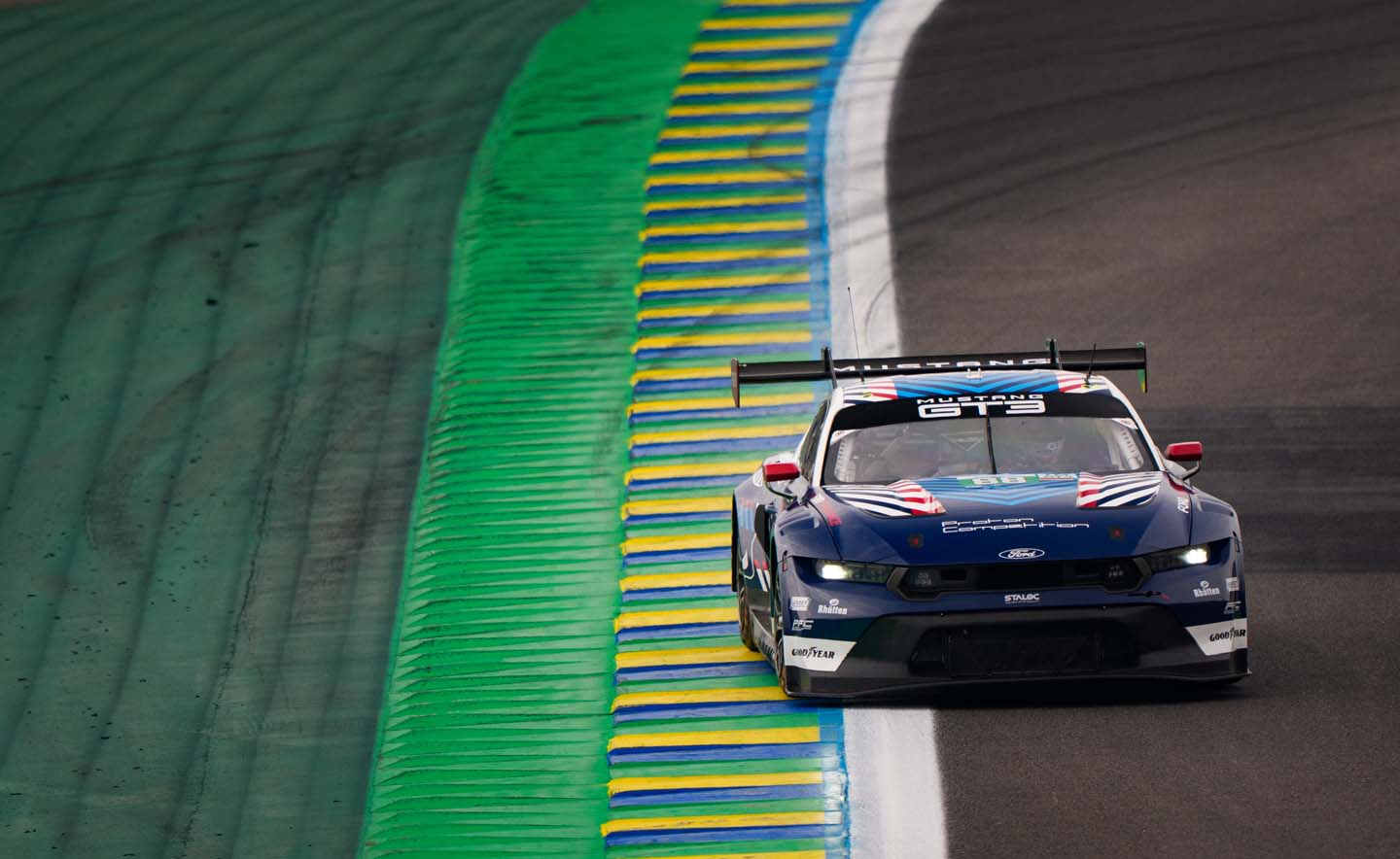 Mustang on the track