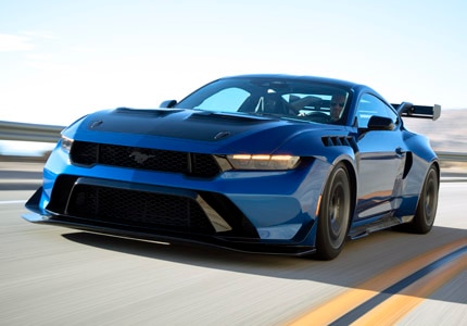 Mustang on the track