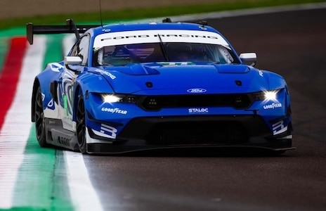 Mustang on the track