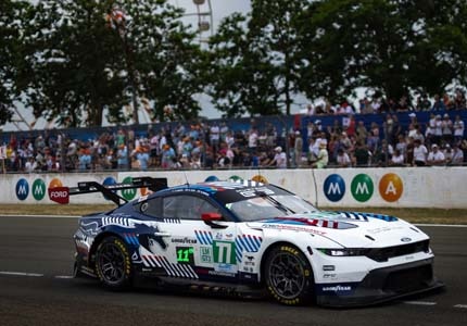 Mustang on the track