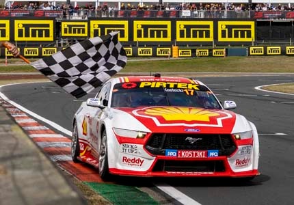 Mustang on the track