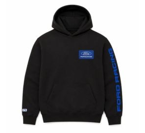 Ford Racing Mens Black Pullover Hoodie
