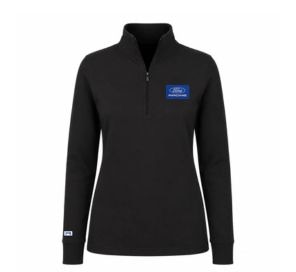 Ford Racing Womens Black Fleece Quarter Zip