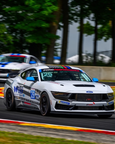 Ford Performance race car in motion