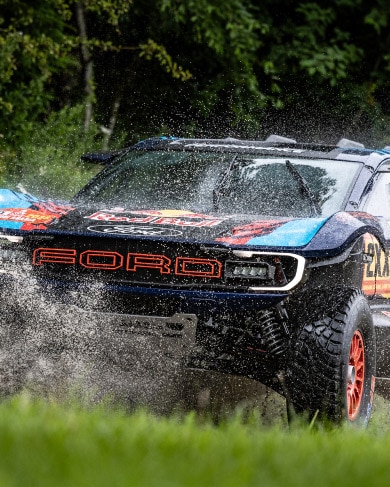 Ford Performance race car in motion