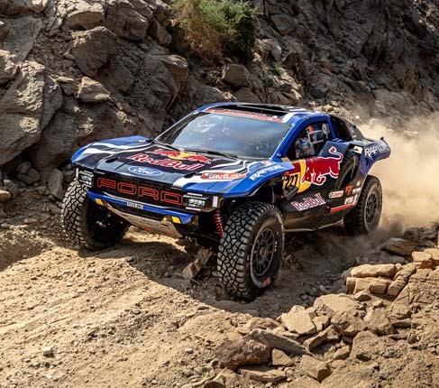 Ford Performance race car in motion