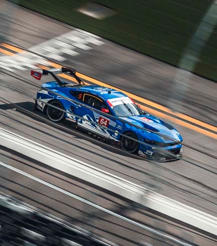 Ford Performance race car in motion