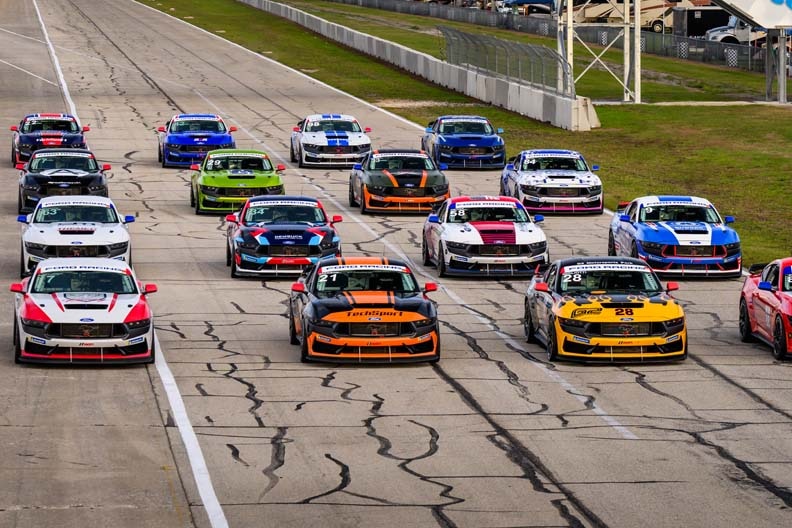 Ford Racing cars on track