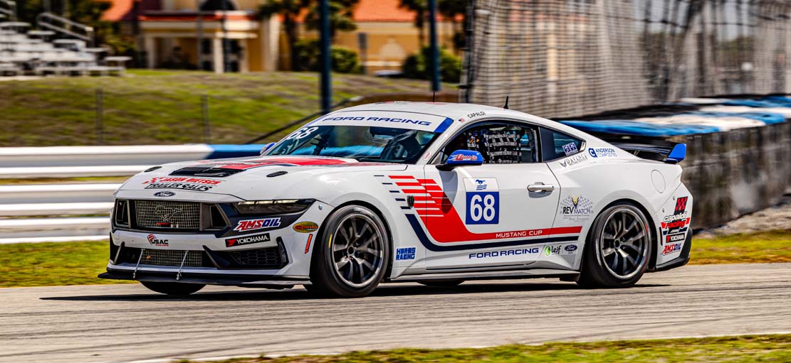 Ford Racing race car on racetrack