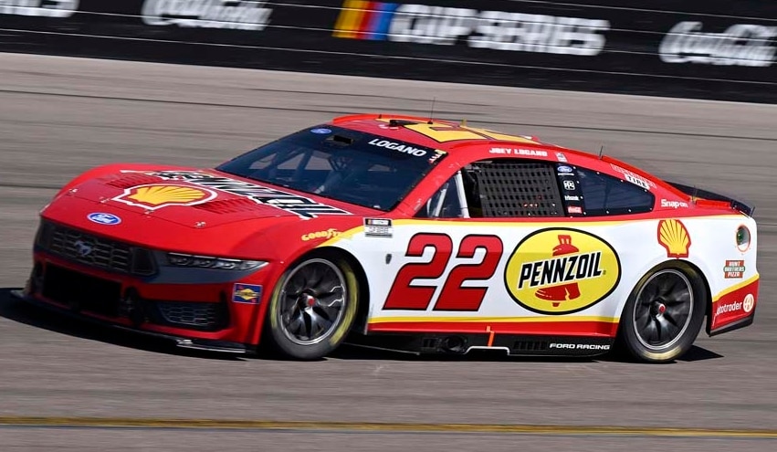 Bright yellow race car number 22