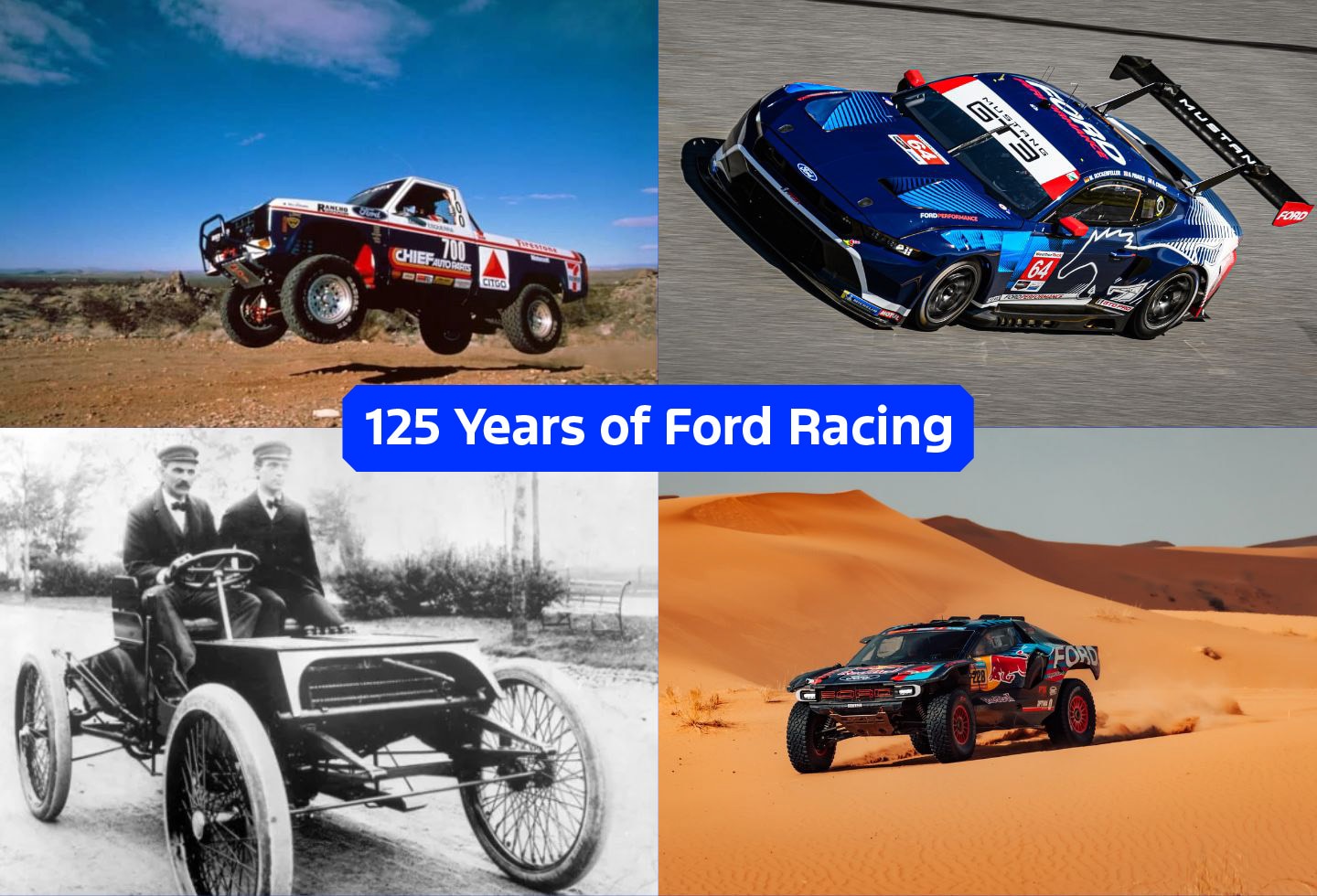 grid of race photos with 125 logo