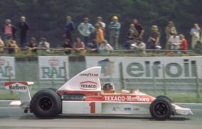 Emerson Fittipaldi in the number 1 car in 1975