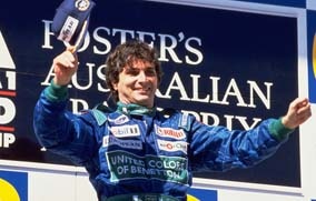 Nelson Piquet winning the Australian Grand Prix in 1990