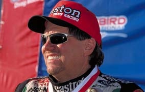 John Force winning the funny car division in 1991