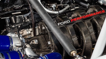 Close-up of motor engine