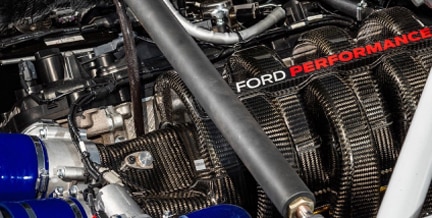 Close-up of motor engine