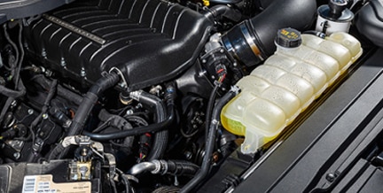 Close-up of motor engine