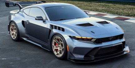 Mustang® GTD in motion on racetrack