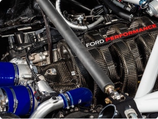 Close-up of a motor engine