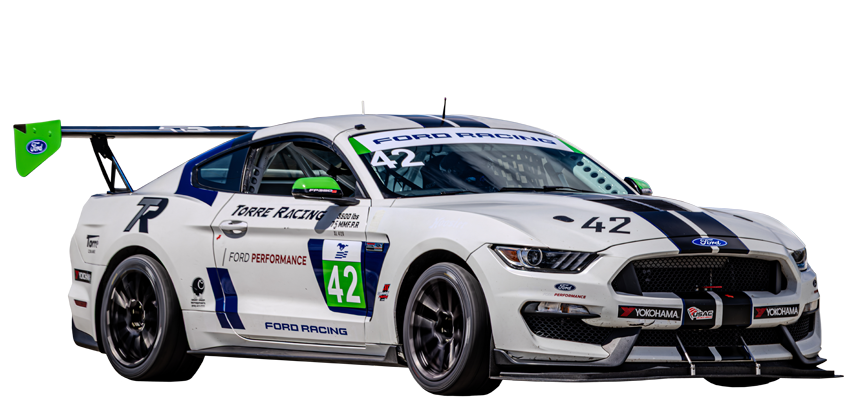 White Ford Mustang Dark Horse R car