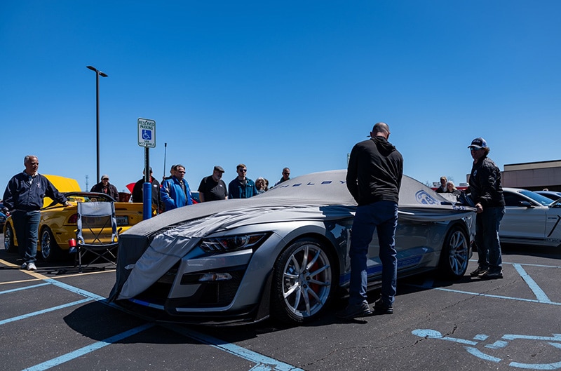 Shelby GT500KR mustang being revealed