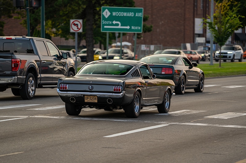 First gen mustang on woodward